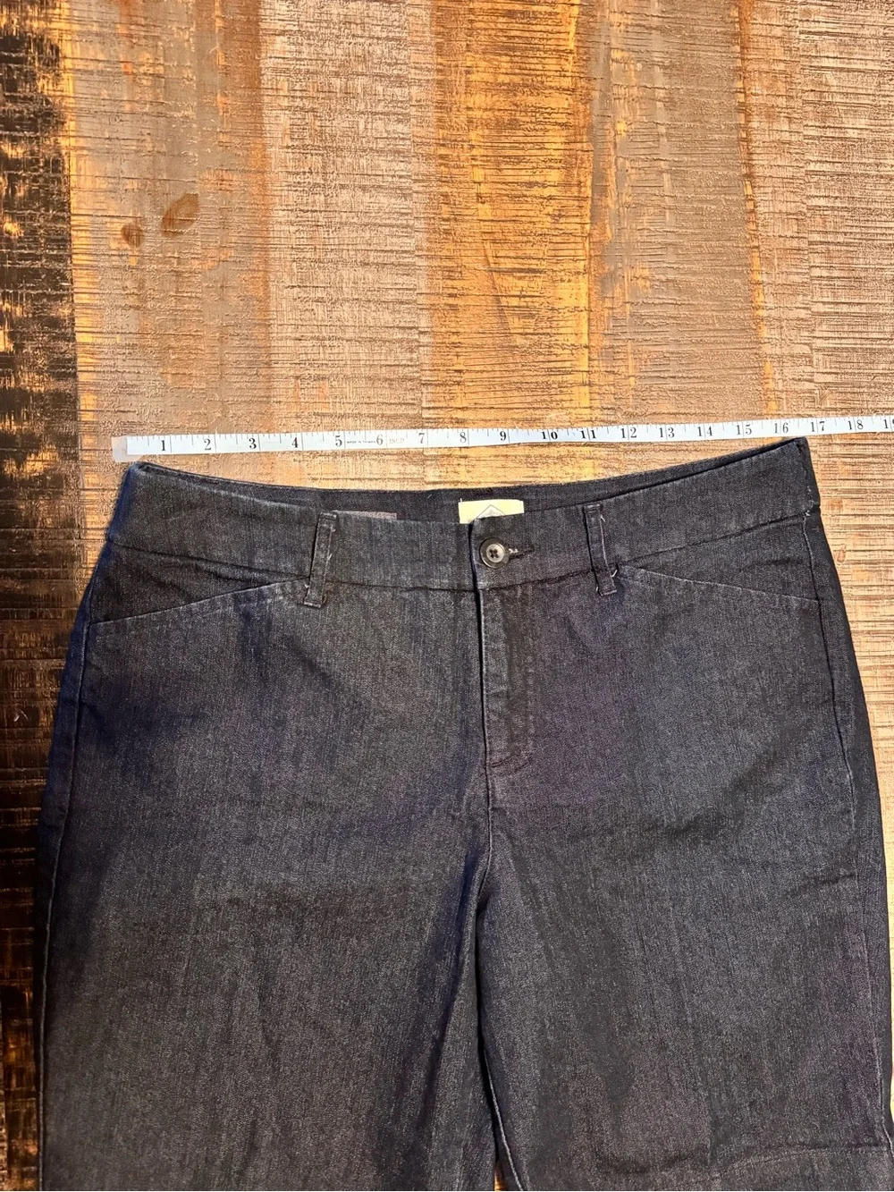 Dark Denim Blue Bermuda Shorts Size 12 Petite St John’s Bay Brand